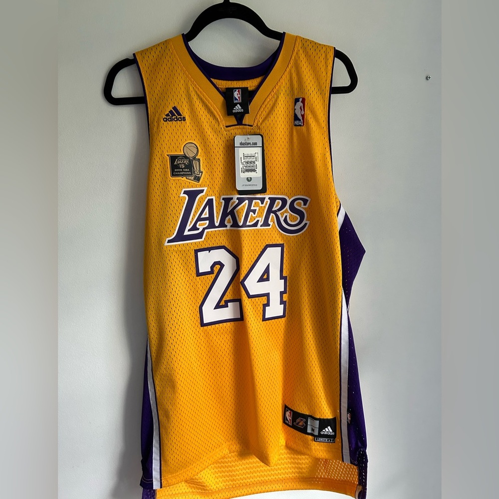 2009 Kobe Bryant Authentic Adidas NBA Champions Lakers Finals Patch Jersey 48